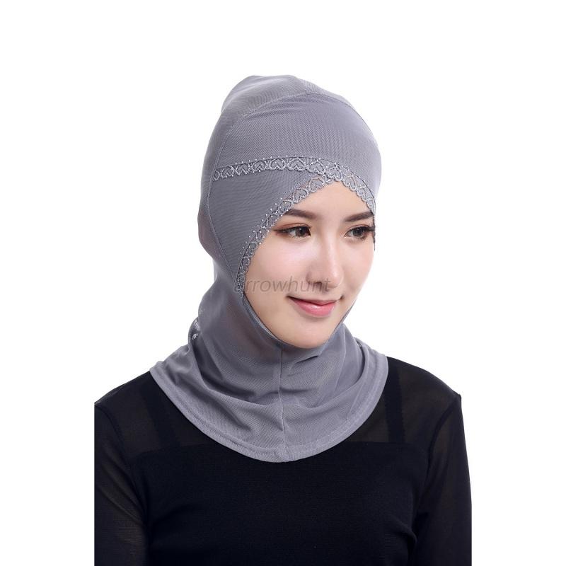 New Lady Women Muslim Under Scarf Hat Cap Bonnet Ninja 