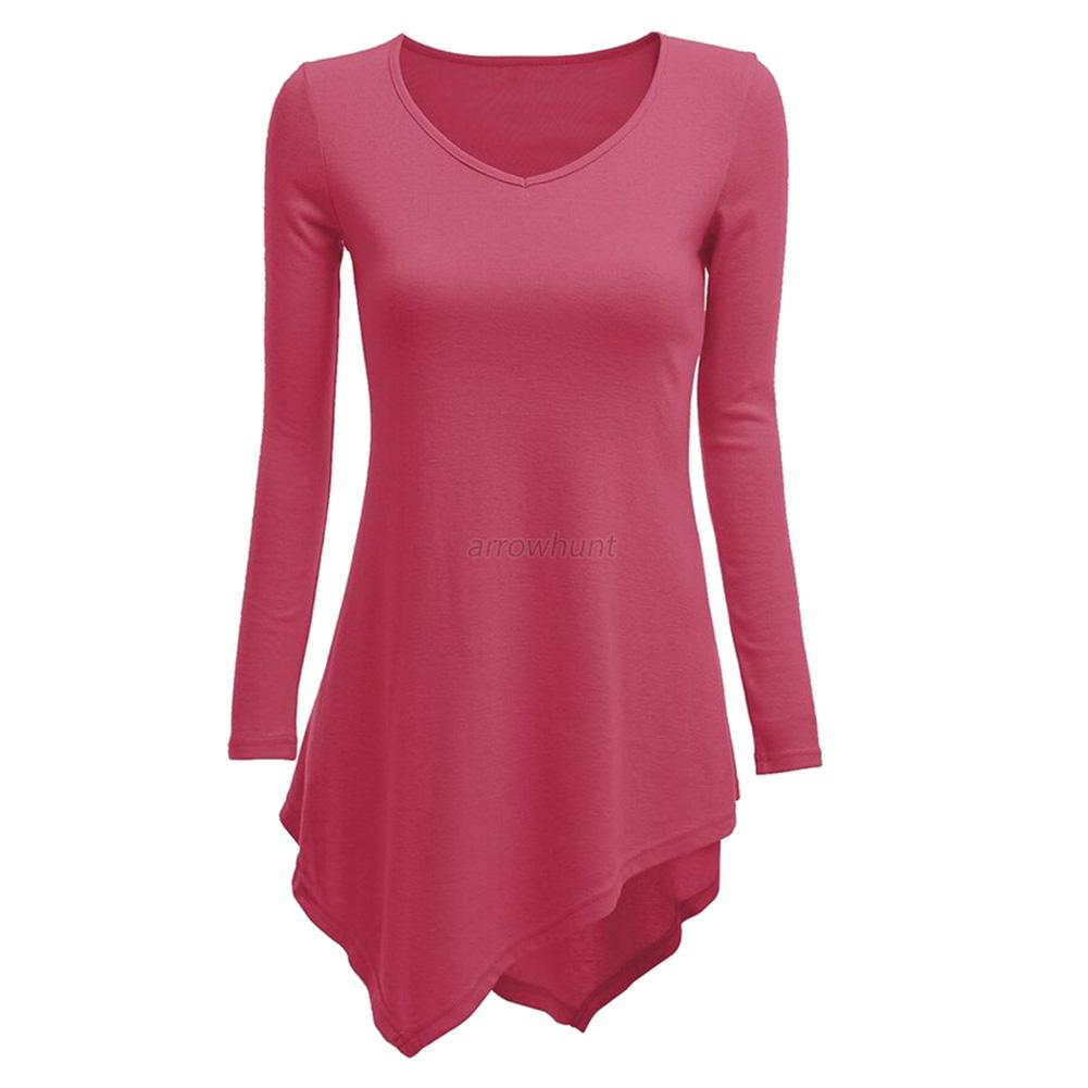 Womens Long  Sleeve  Knitted  Shirt  Sweater Dress  Tunic 