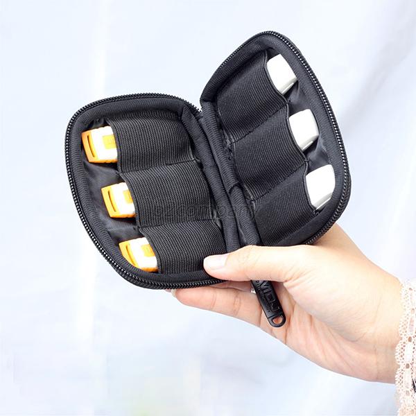 Portable 6 USB Flash Drives Carrying Case Storage Bag Organizer Pouch