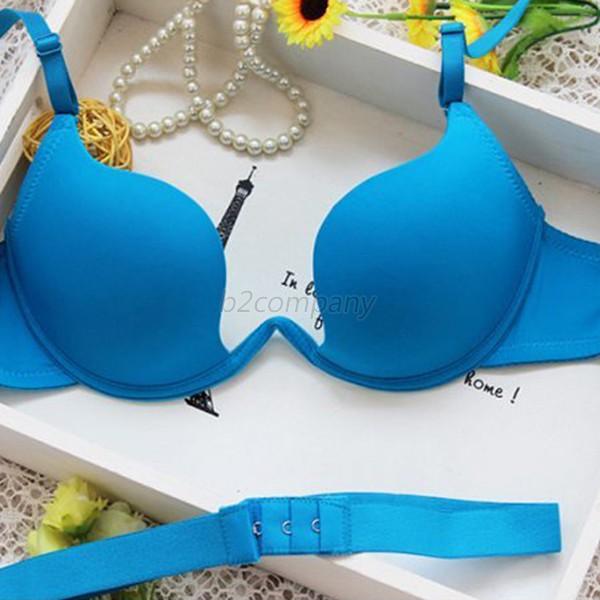 Candy Sexy Women Deep U Plunge Padded Bra Seamless Push Up Bra