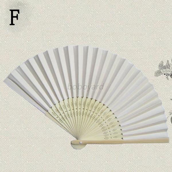 17 Colors Folding Paper Fan Wedding Party Favors Hand Held Fan Home