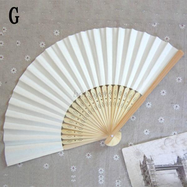17 Colors Folding Paper Fan Wedding Party Favors Hand Held Fan Home