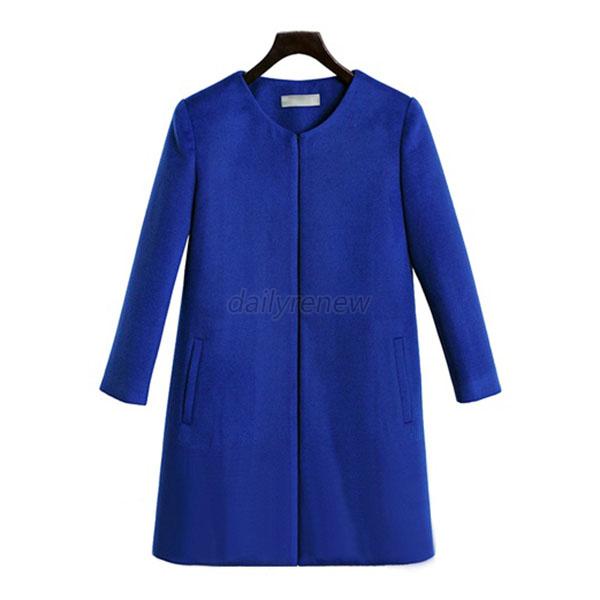 New Women Wool Blend Warm Long Winter Parka Coat Trench Slim Outwear ...