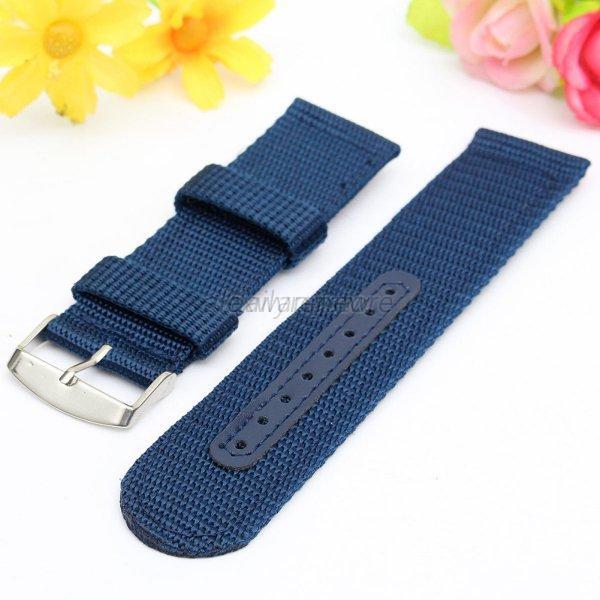 Adjustable Buckle Nylon Fabric Wrist Band Casual Watch Band Strap Solid