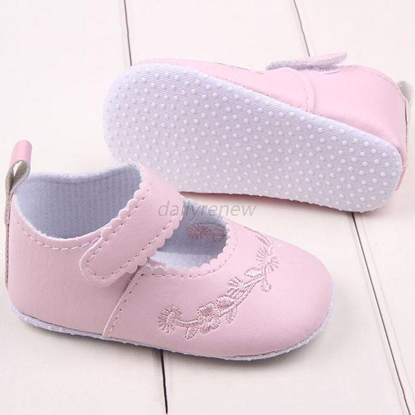Kids Girls Pu Leather Princess Crib Shoes Newborn Comfy Outdoor Baby ...