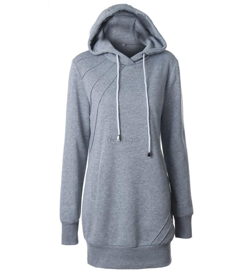 womens long pullover hoodies