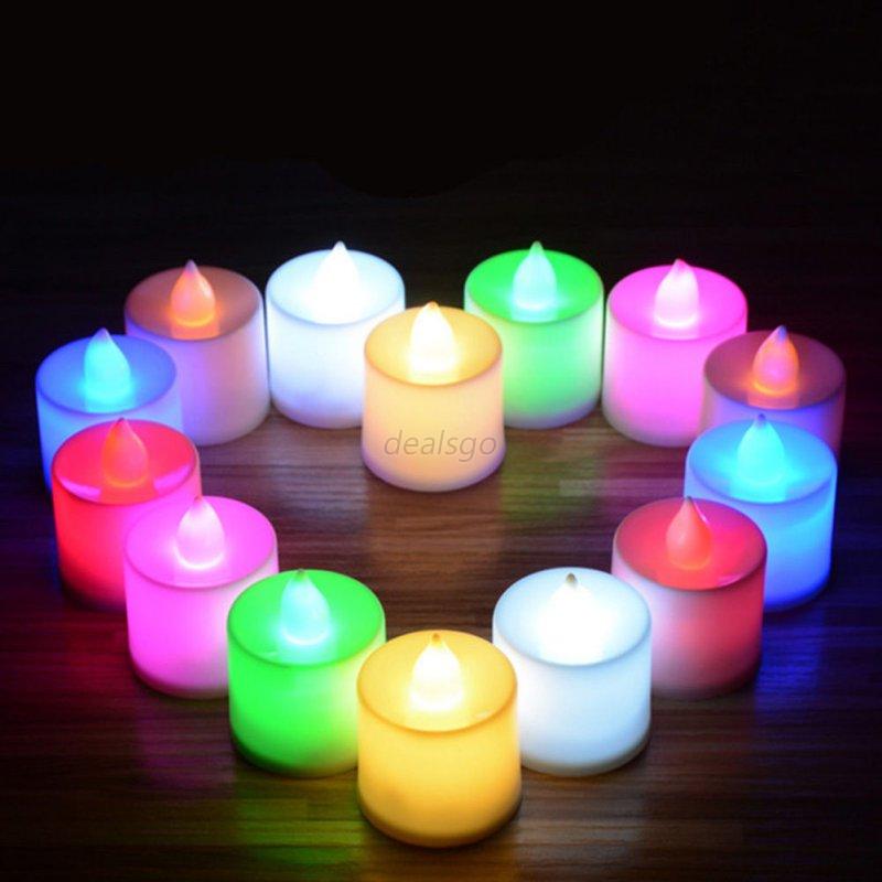 24 Flickering Flameless Tea Light Battery LED Candles For 