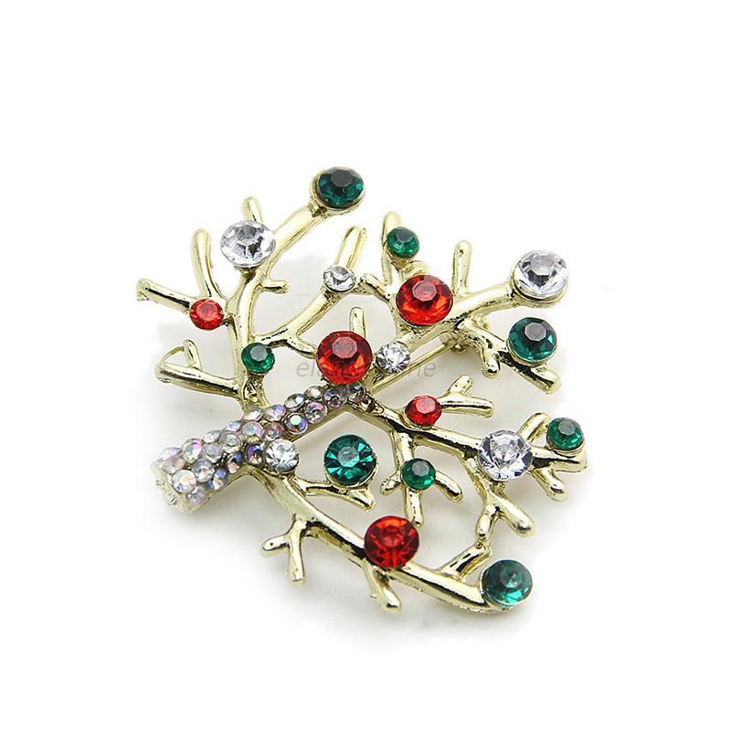 christmas xmas rhinestone crystal enamel brooch pin christmas xmas rhinestone crystal enamel brooch pin