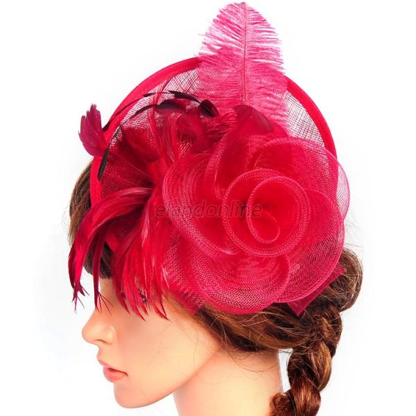 Women Feather Hat Fascinator Vintage 1940s 1920s Cocktail Church ...