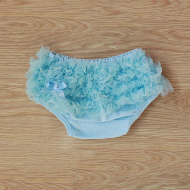 Toddler Baby Bloomers Panties Girls Cotton Lace Ruffle Nappy Diaper