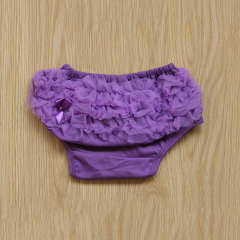 Toddler Baby Bloomers Panties Girls Cotton Lace Ruffle Nappy Diaper
