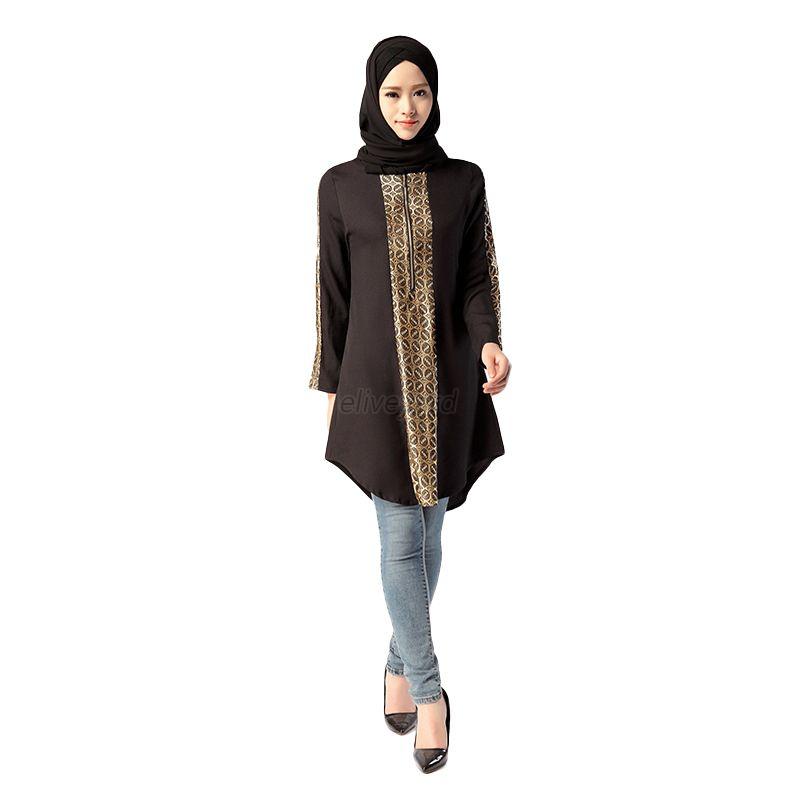 Fashion Kaftan Muslim Womens Dress Long Sleeve Abaya 