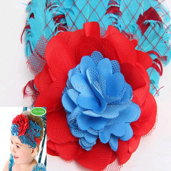 baby elastic lace flower peacock feather infant baby peacock feather hair band lace flower baby elastic lace flower peacock feather infant baby peacock feather hair band lace flower