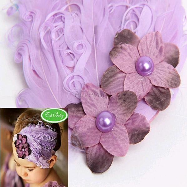 baby elastic lace flower peacock feather infant baby peacock feather hair band lace flower baby elastic lace flower peacock feather infant baby peacock feather hair band lace flower