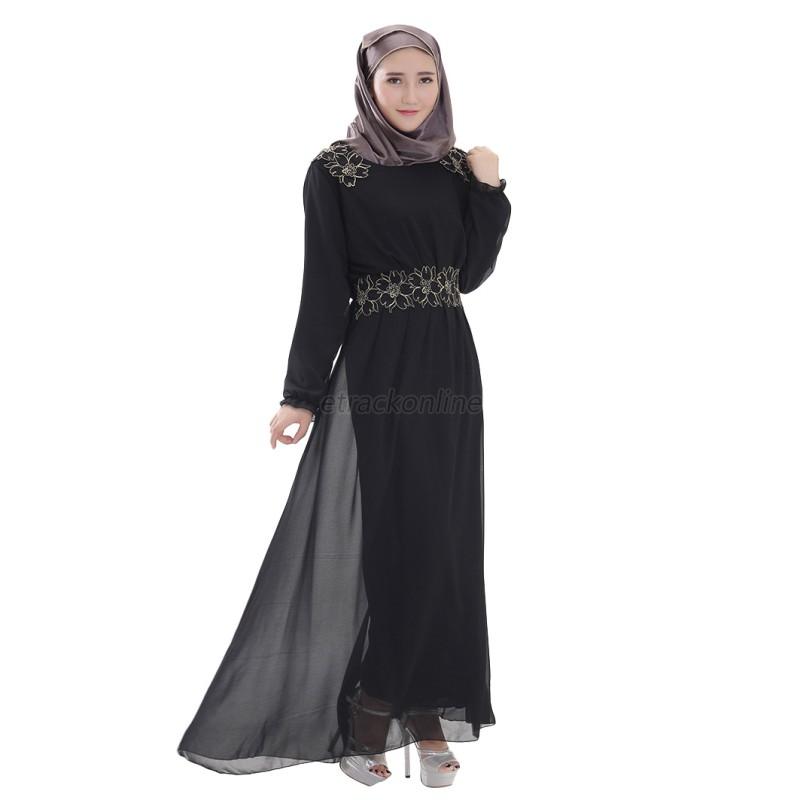  Muslim  Kaftan Abaya Jilbab  Islamic  Women Cocktail Long 