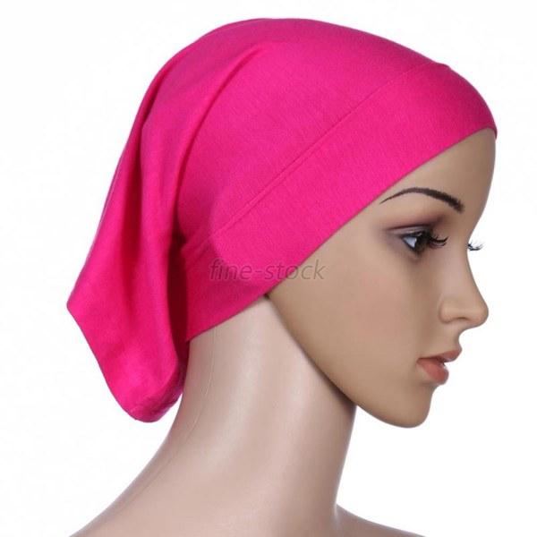 20 Colors Women TUBE BAND Hair Bonnet Cap Hijab Head Under 