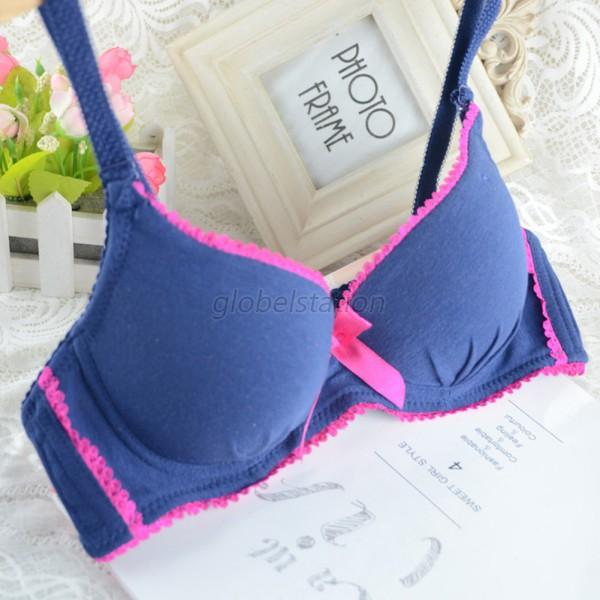 Women Push Up Bra Set Girl Bowknot Lace Underwear Underwire Brassiere