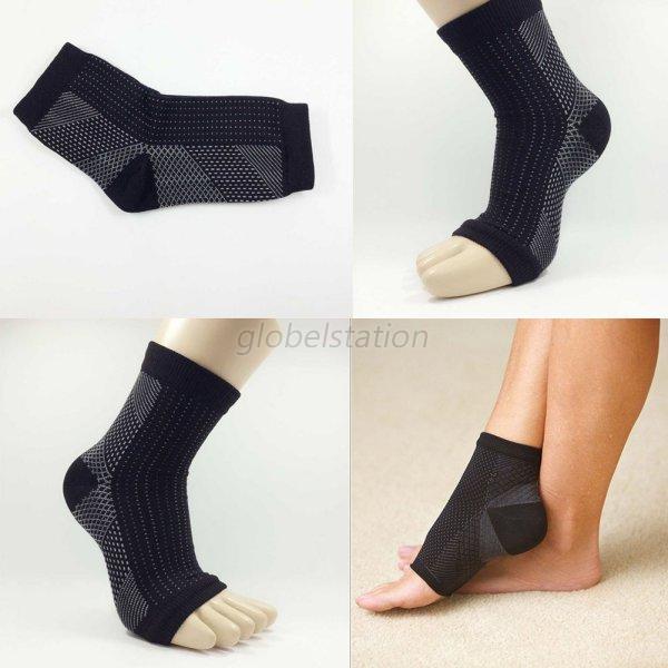 Open toe compression ankle socks for women