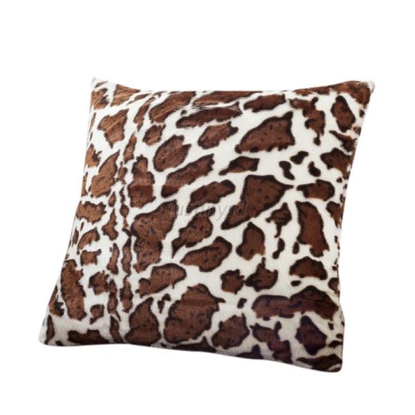 Stylish Leopard Faux Fur Decorative Sofa Throw Pillow Cover Cushion Case Square eBay