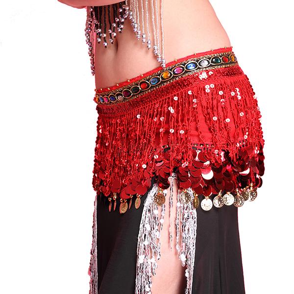 Belly Dance Sequin Tassel Hip Scarf Skirt Wrap Costume Coins Chiffon Belt J30 Ebay
