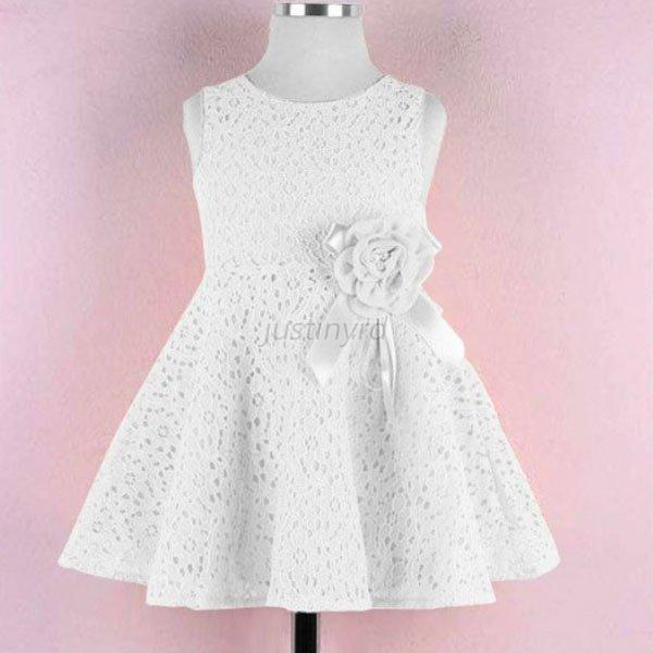 Baby Girls Kids Full Lace Floral One Piece Dress Child Princess Party