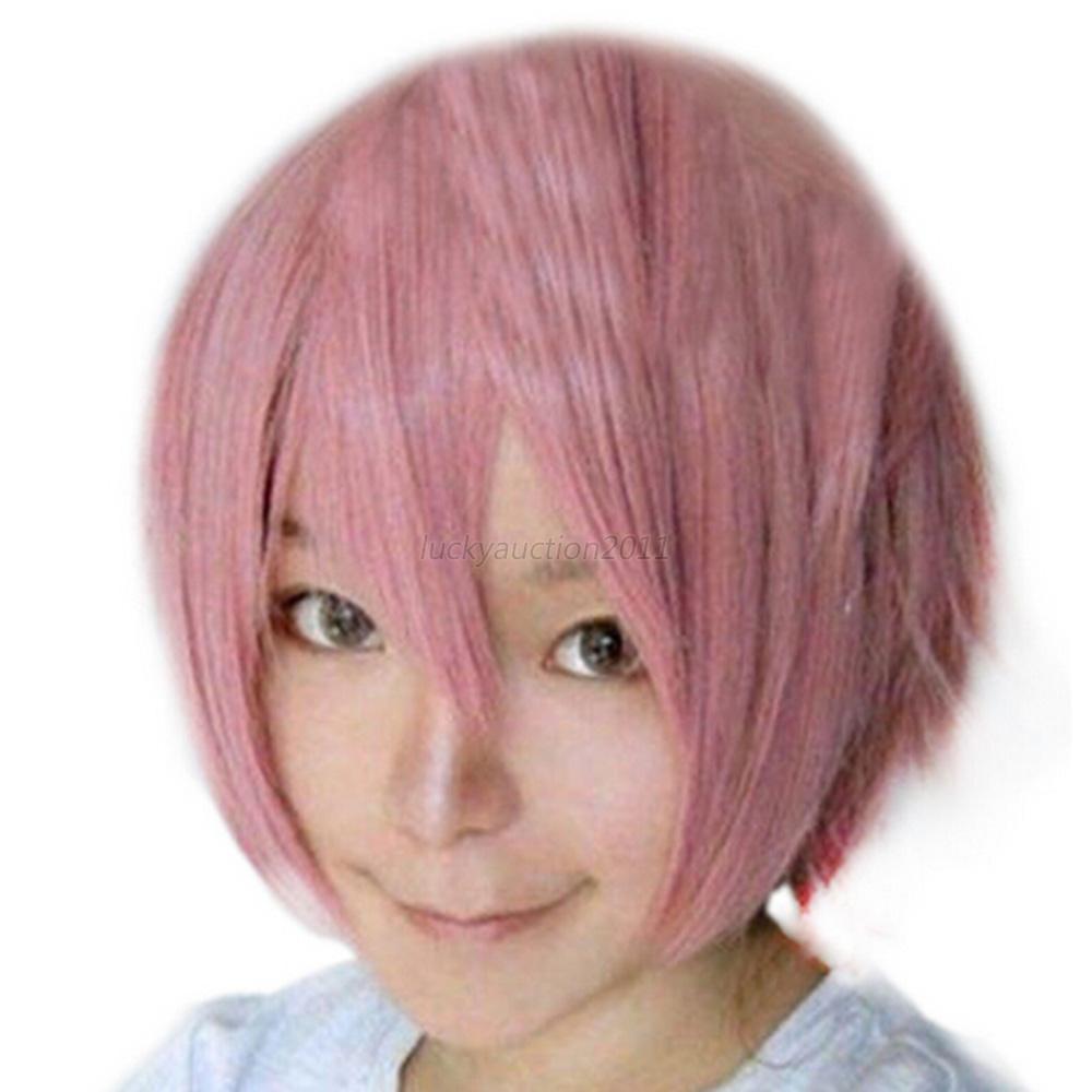 10 Colors Man Boys Cosplay Short Hair Wig Vogue Sexy Male Anime Full