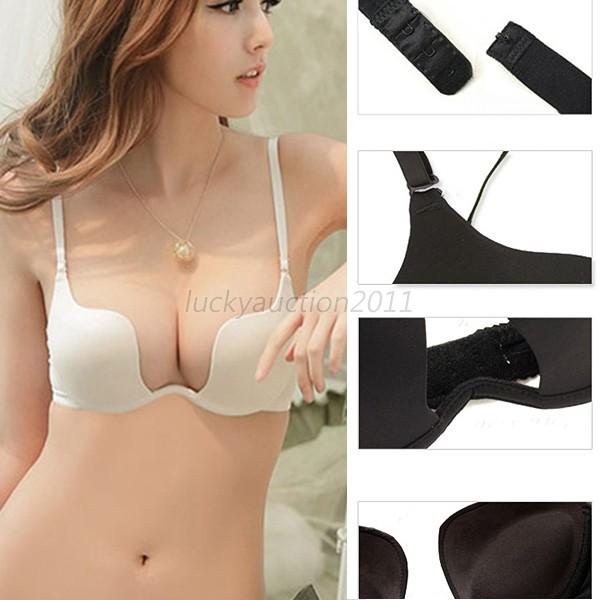 New U BRA Backless Non-trace Stealth Push Up Deep Plunge Bra For ...