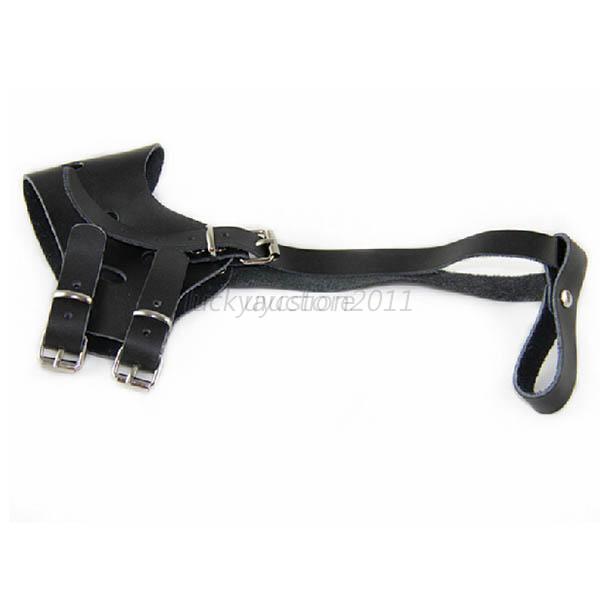 Soft Leather Dog Muzzle Grooming Anti Bite Adjustable Guardian Dogs