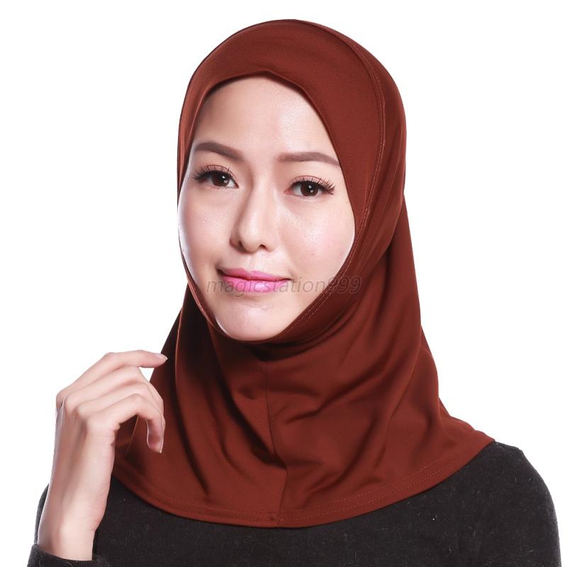 Muslim Women Under Scarf Hat Cap Islamic Ladies Neck Cover Hijab 4749