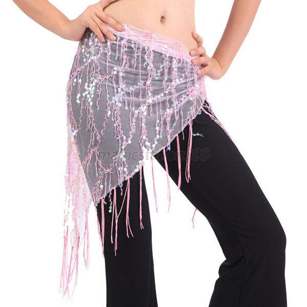 Belly Dance Sequin Scarf Costume Hip Skirt Waistband Dancing Sarong Wrap Costume Ebay