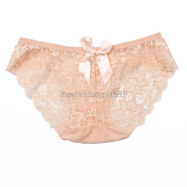 Sexy Lace Bow Knot Briefs Women Flowers Panty See Through Knickers Underwear M55 Ebay 5205