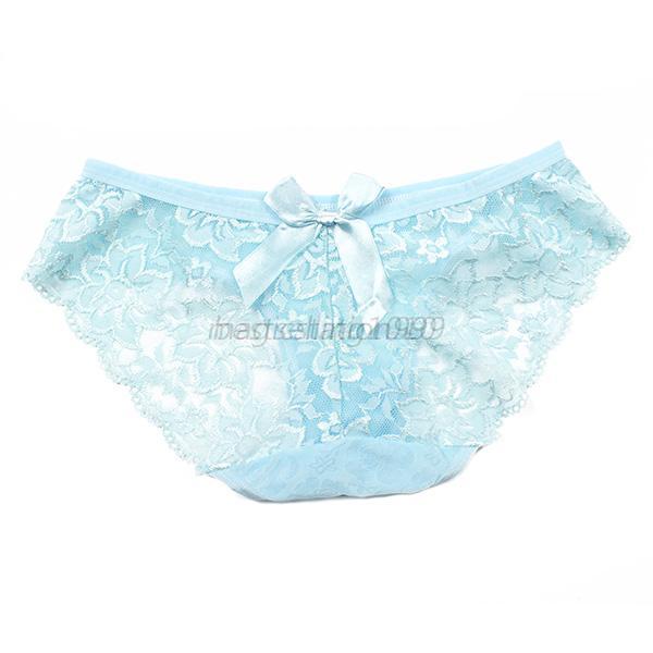 Sexy Lace Bow Knot Briefs Women Flowers Panty See Through Knickers Underwear M55 Ebay 2224