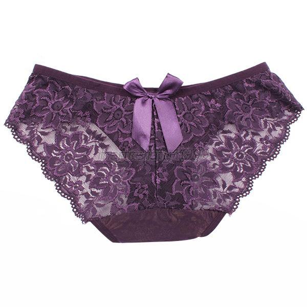 Sexy Lace Bow Knot Briefs Women Flowers Panty See Through Knickers Underwear M55 Ebay 7827