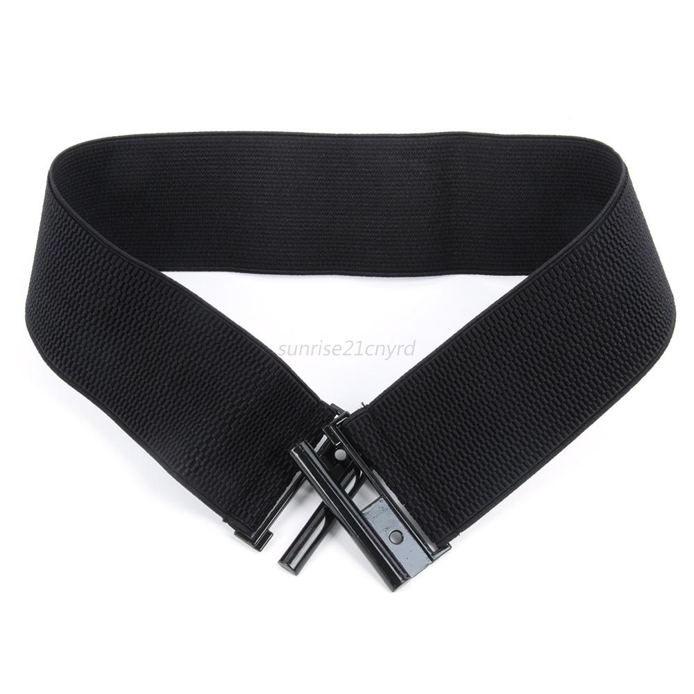 Fashion Women's Ladies Girls Wide Elastic Stretch Cinch Waistband Waist ...