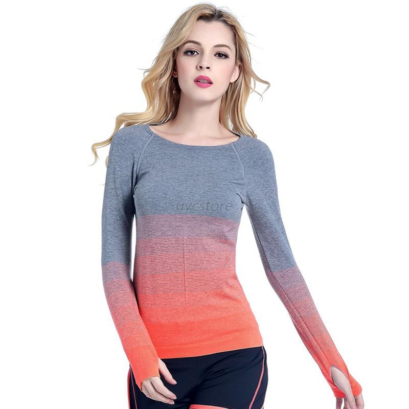 New Women Sports Gym Shirt Yoga Tops Fitness Running Short Sleeve T ...