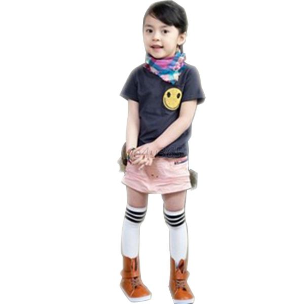 Toddler Kid Girls Cotton Stripes Socks School High Knee ...