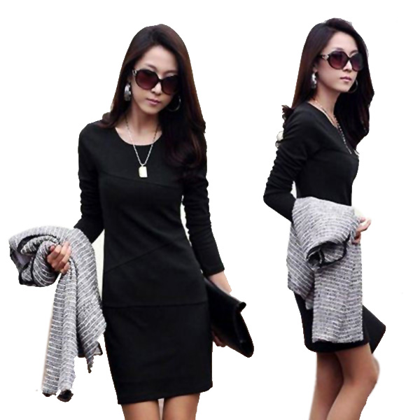 Hot Sexy Women's Dress Tunic Sexy Round Neck Slim Cocktail Causal ...