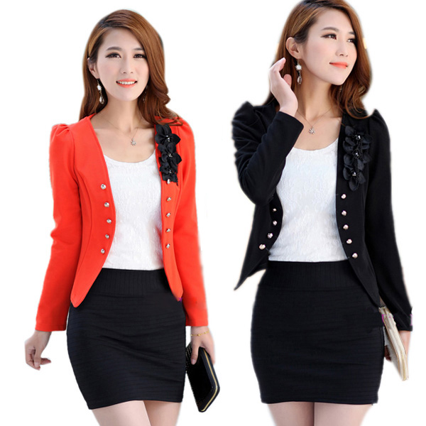 Korean Style Stylish Women Slim Suit OL Blazer Coat Jacket S M L XL XXL