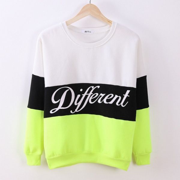 printed sleeve sweatshirt