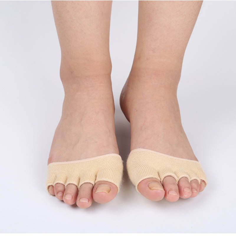 Women Invisible Yoga Dacing Sports Non Slip Toe Socks Half Socks Cotton eBay